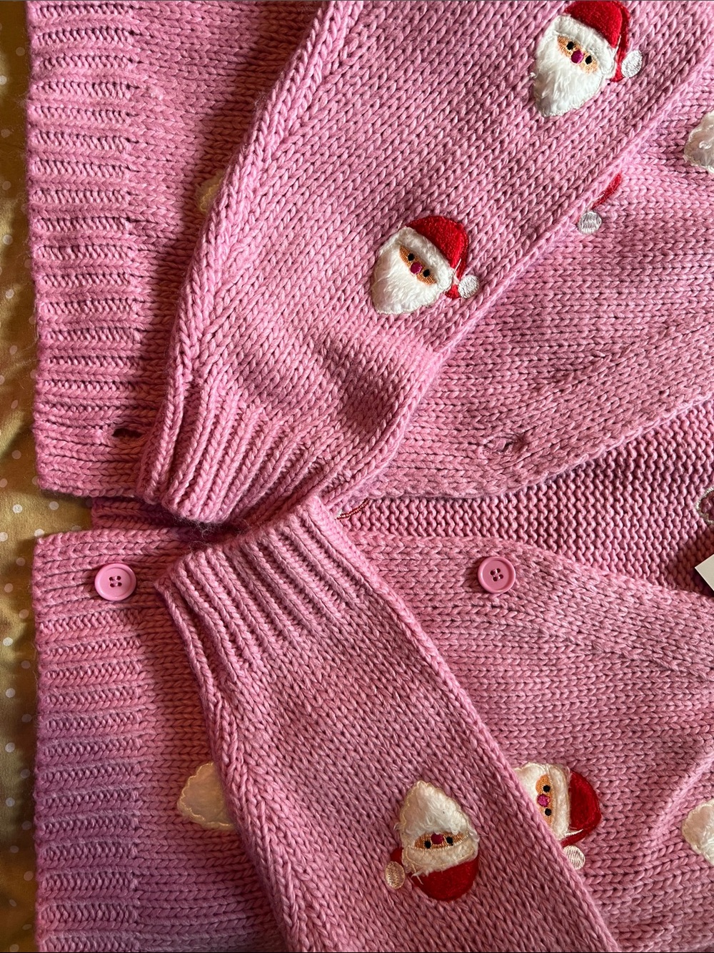 Forever 21 Pink Santa Embroidered V‑Neck Cardigan - Picture 6 of 6
